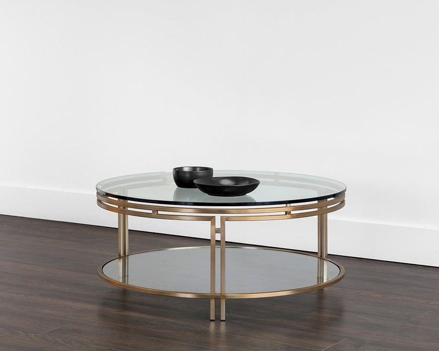 Andros Coffee Table - Antique Brass - Maison Vogue