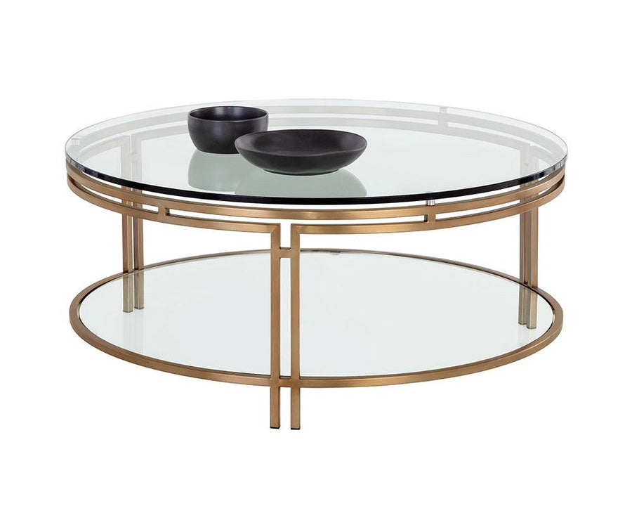 Andros Coffee Table - Antique Brass - Maison Vogue