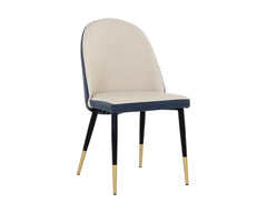 Kline Dining Chair - Dillon Cream / Dillon Thunder - Maison Vogue