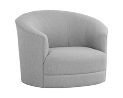 Grimaldi Swivel Armchair - Liv Dove - Maison Vogue