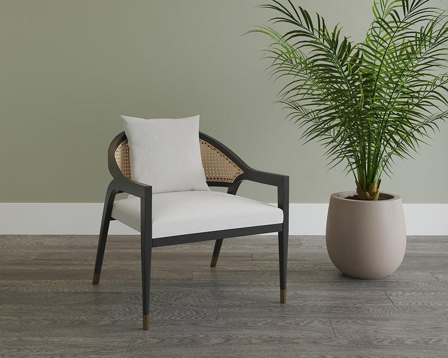 Kirsten Lounge Chair - Linoso Ivory - Maison Vogue