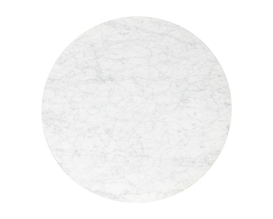 Massie Dining Table - White Marble - 54