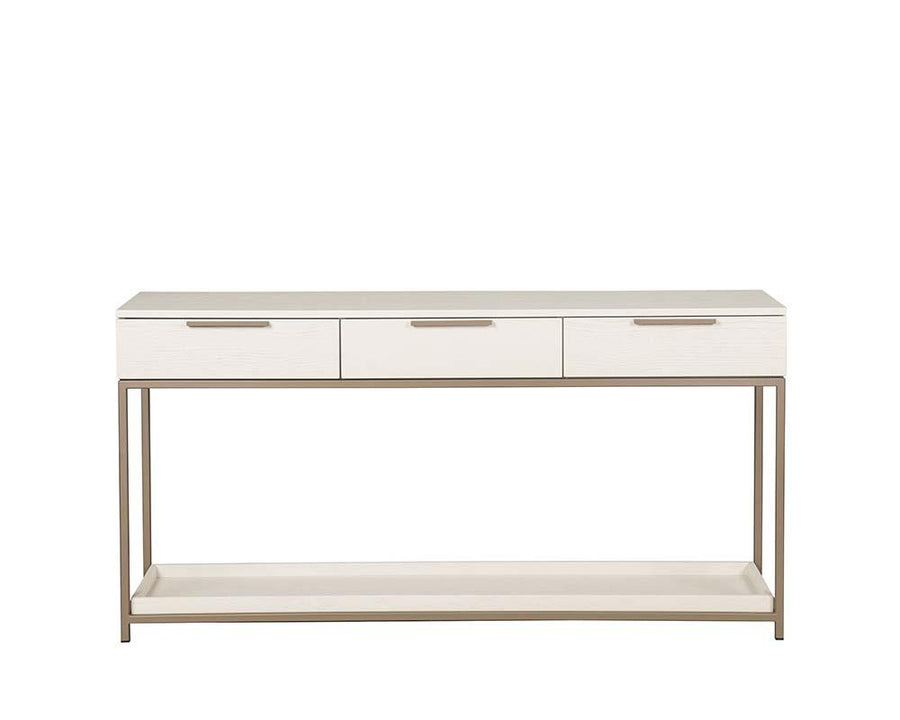 Rebel Console Table With Drawers - Champagne Gold - Cream - Maison Vogue
