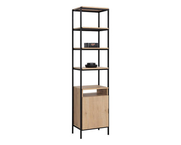 Ambrose Modular Bookcase - Small - Rustic Oak - Black - Maison Vogue
