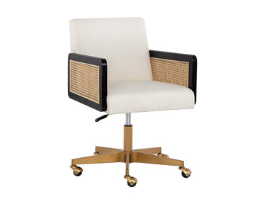Claudette Office Chair - Linoso Ivory - Maison Vogue
