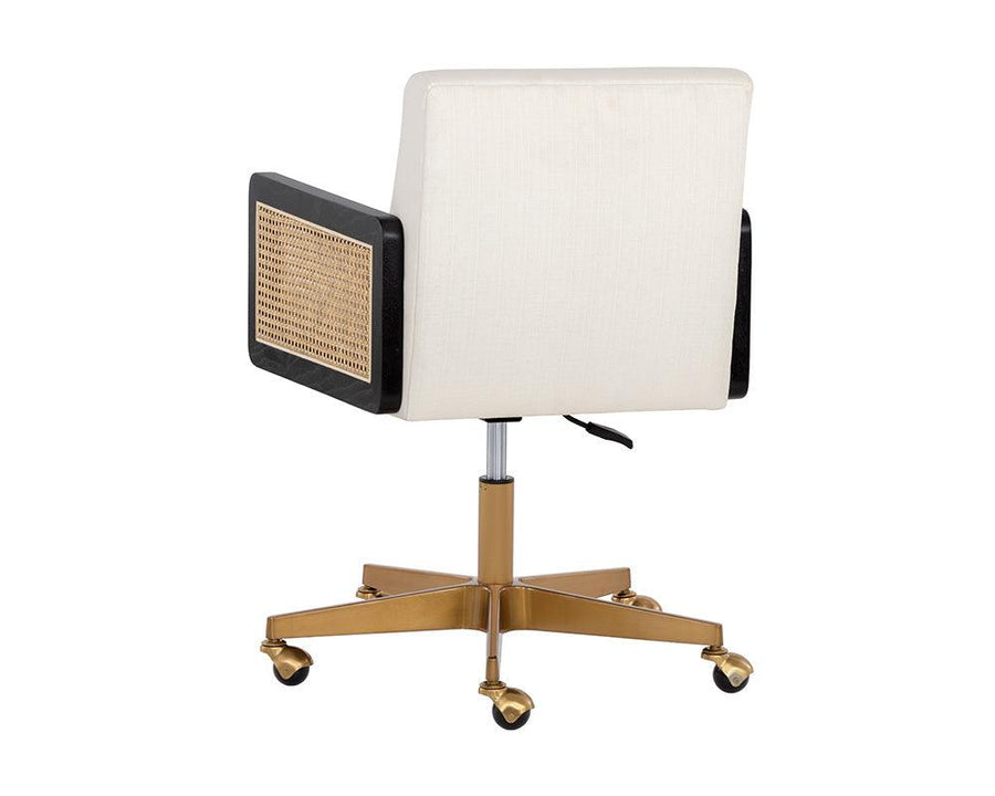 Claudette Office Chair - Linoso Ivory - Maison Vogue