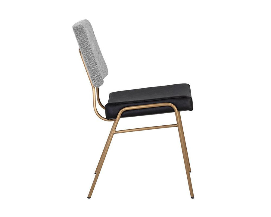 Brinley Dining Chair - Gold - Nightfall Black / Chacha Grey - Maison Vogue