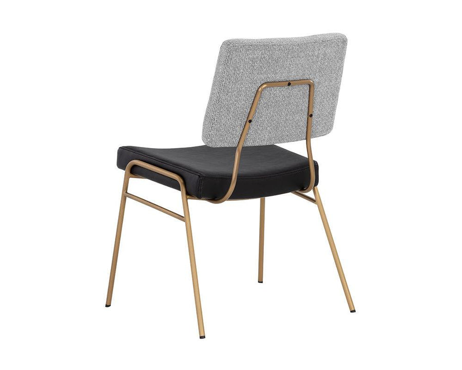 Brinley Dining Chair - Gold - Nightfall Black / Chacha Grey - Maison Vogue
