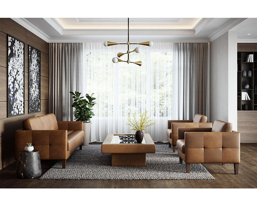 Karmelo Sofa - Cognac Leather - Maison Vogue