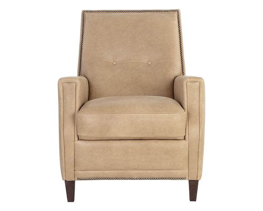 Florenzi Lounge Chair - Latte Leather - Maison Vogue