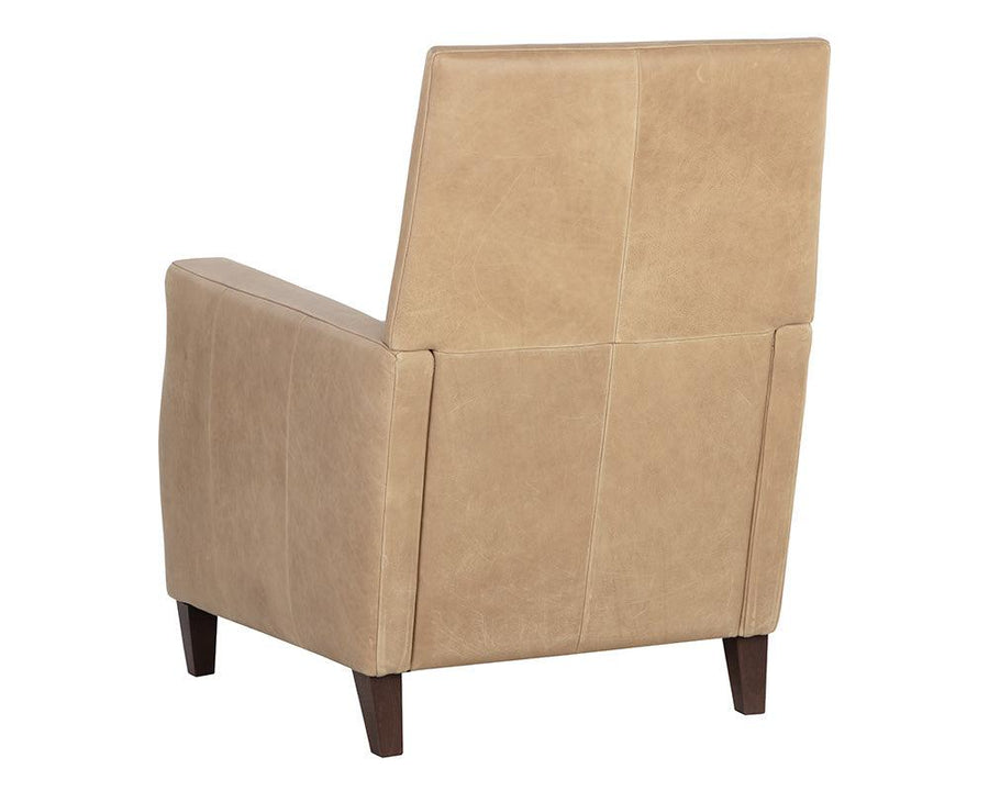 Florenzi Lounge Chair - Latte Leather - Maison Vogue