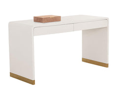 Ilona Desk - Oyster Shagreen - Maison Vogue