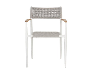 Kona Stackable Dining Armchair - White - Maison Vogue