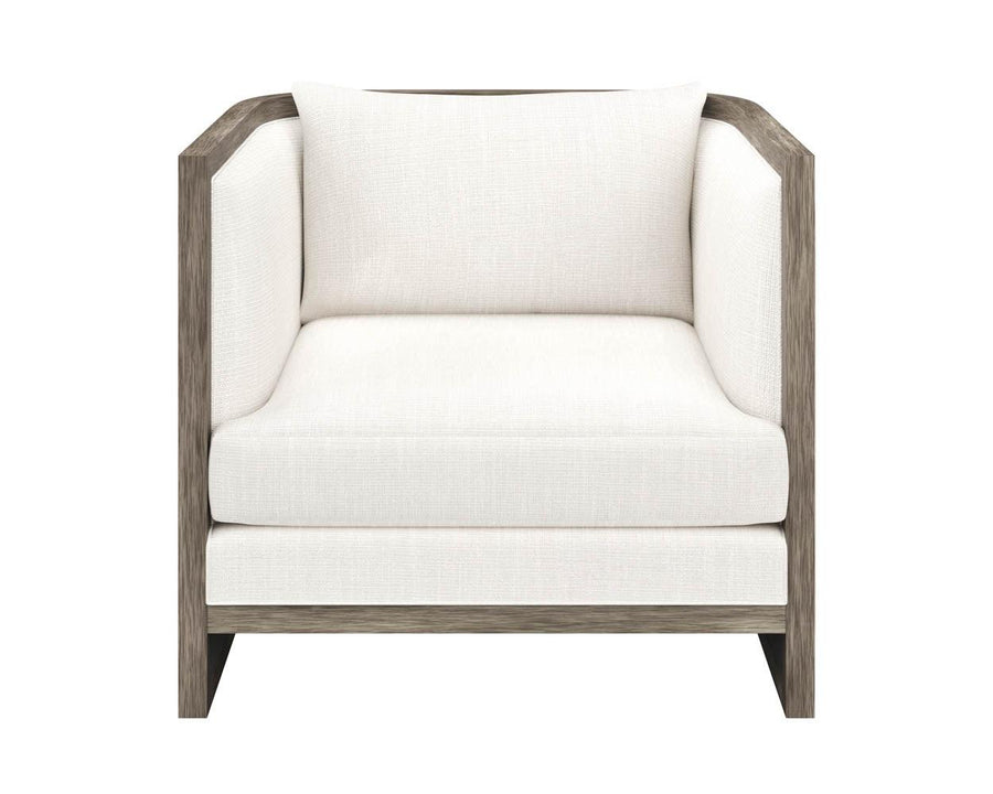Chloe Lounge Chair - Ash Grey - Linoso Ivory - Maison Vogue