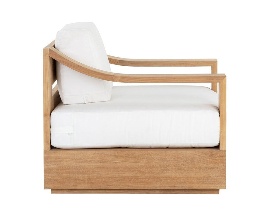 Tahiti Swivel Lounge Chair - Stinson White - Maison Vogue