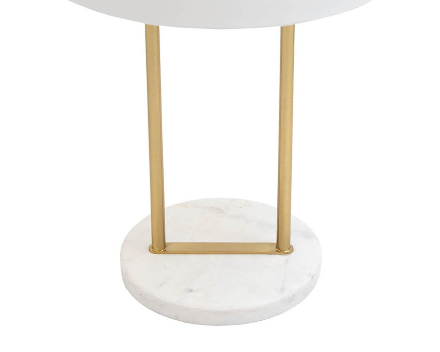 Kezna Table Lamp - White Marble - Matte White - Maison Vogue