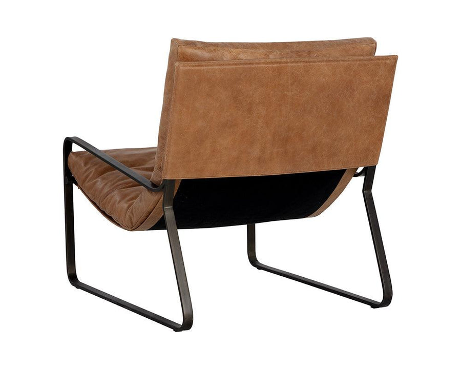 Zancor Lounge Chair - Tan Leather - Maison Vogue
