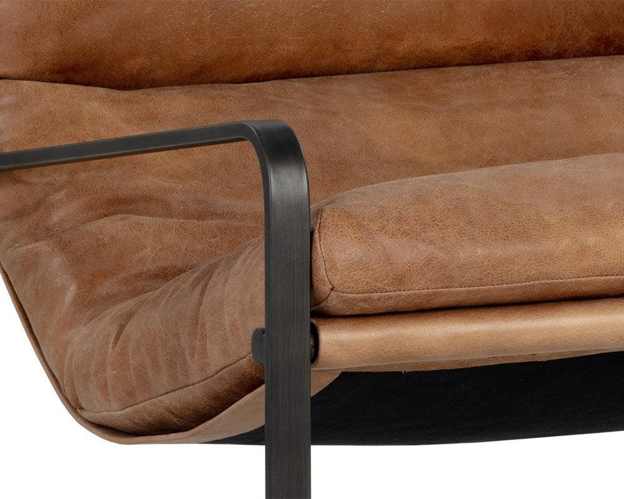 Zancor Lounge Chair - Tan Leather - Maison Vogue