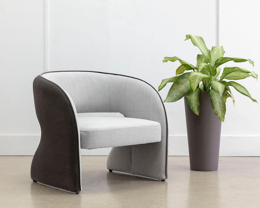 Rosalia Lounge Chair - Mina Light Grey / Meg Ash - Maison Vogue