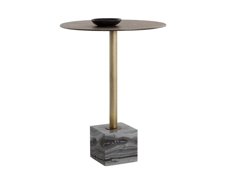 Kata Bar Table - Grey Marble 1000 × 800px