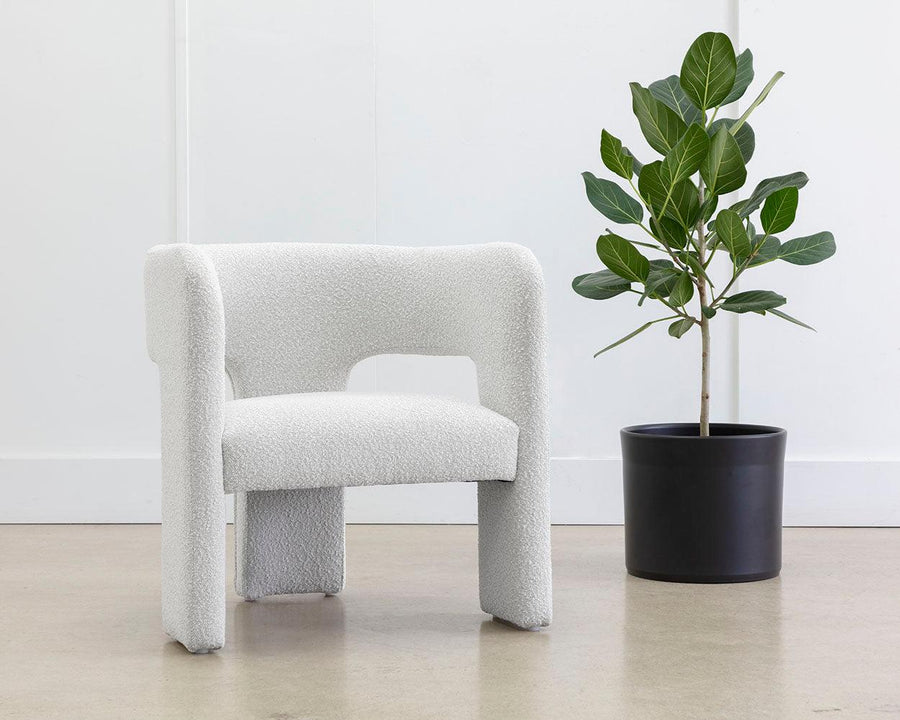 Isidore Lounge Chair - Copenhagen White - Maison Vogue