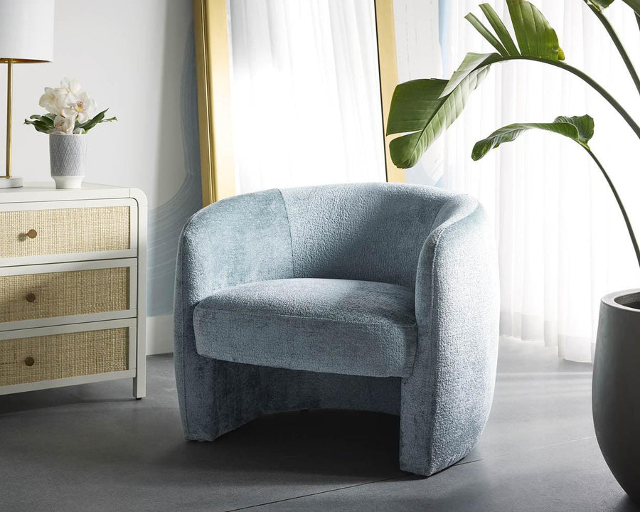 Mircea Lounge Chair - Bergen French Blue - Maison Vogue