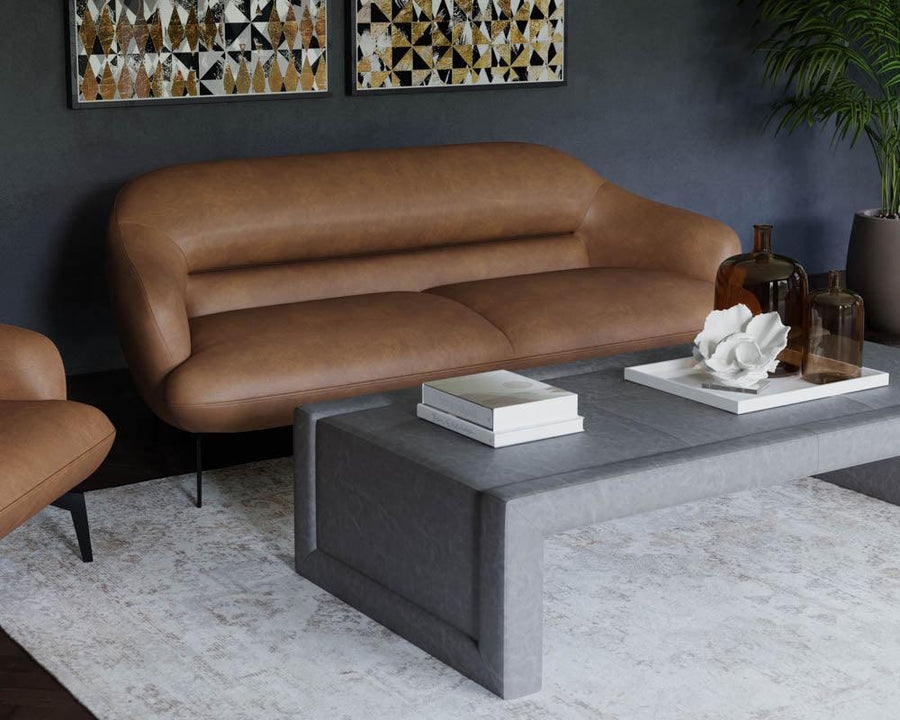 Armani Sofa - Cognac Leather - Maison Vogue