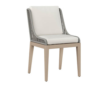 Sorrento Dining Chair - Drift Brown - Palazzo Cream - Maison Vogue
