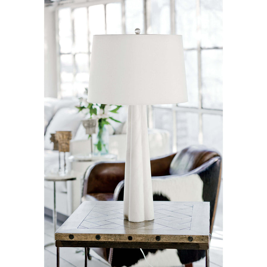 Quatrefoil Alabaster Table Lamp Large - Maison Vogue