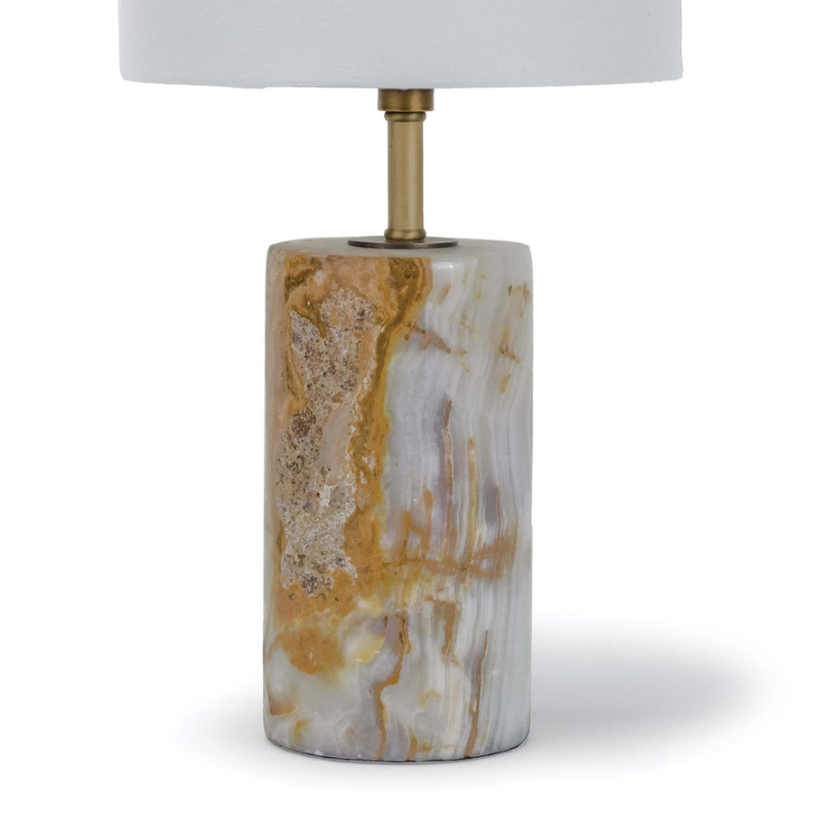 Jade & Brass Mini Cylinder Lamp - Maison Vogue