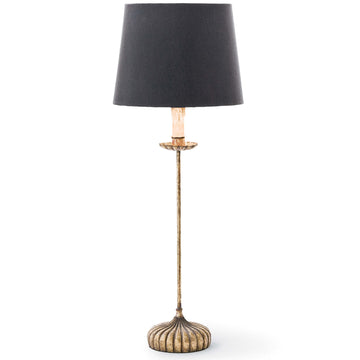 Clove Stem Buffet Table Lamp With Black Shade - Maison Vogue