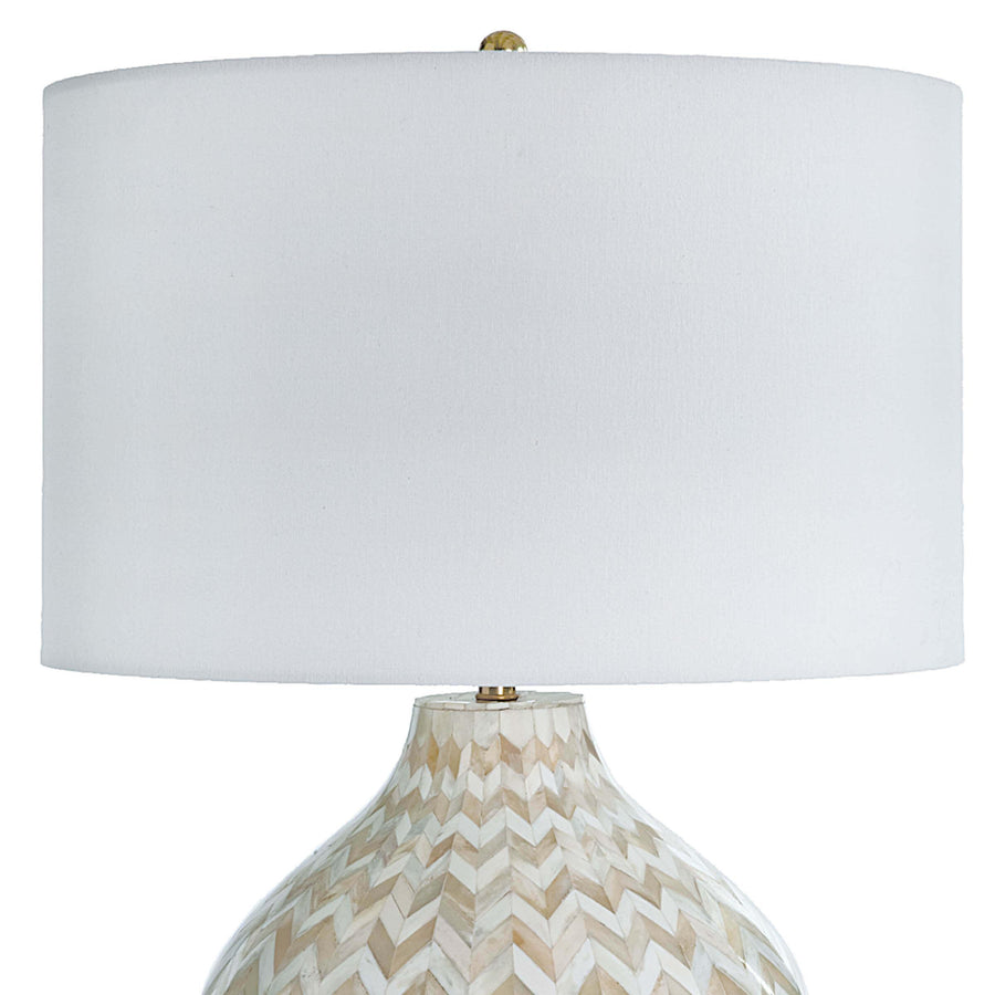 Chevron Bone Table Lamp (Natural) - Maison Vogue