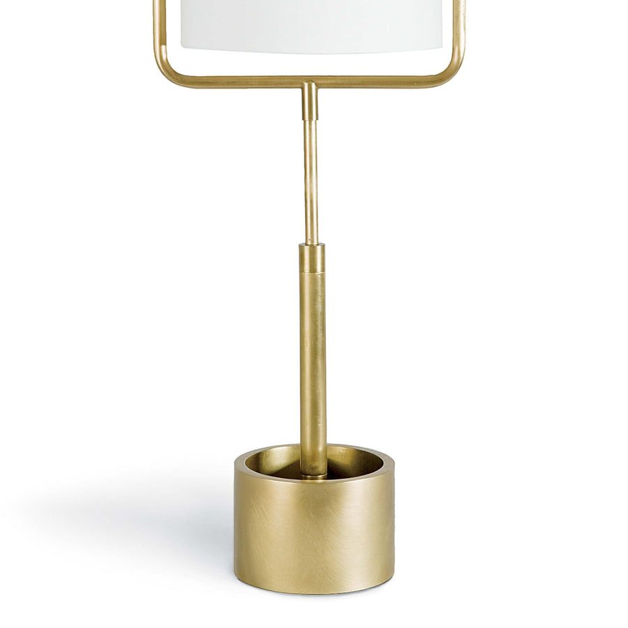 Geo Rectangle Table Lamp (Natural Brass) - Maison Vogue