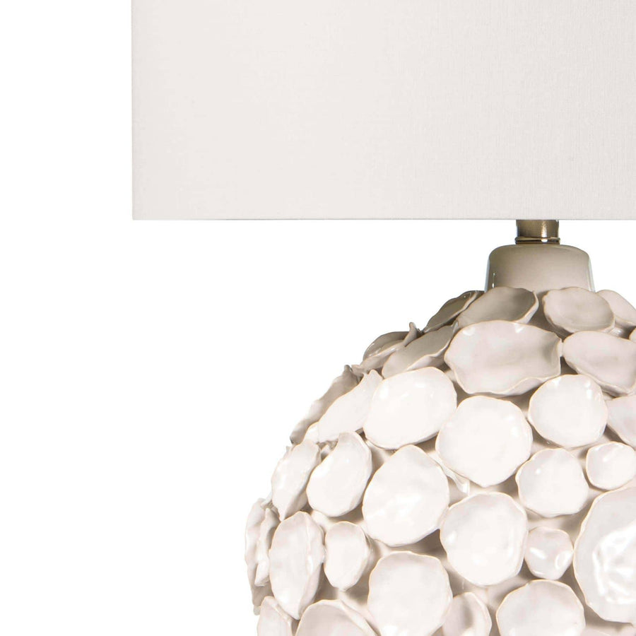 Lucia Ceramic Table Lamp (White) - Maison Vogue