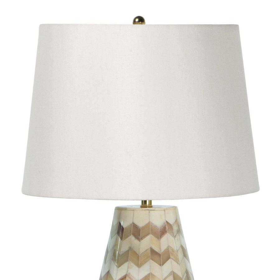 Cassia Chevron Table Lamp (Natural) - Maison Vogue
