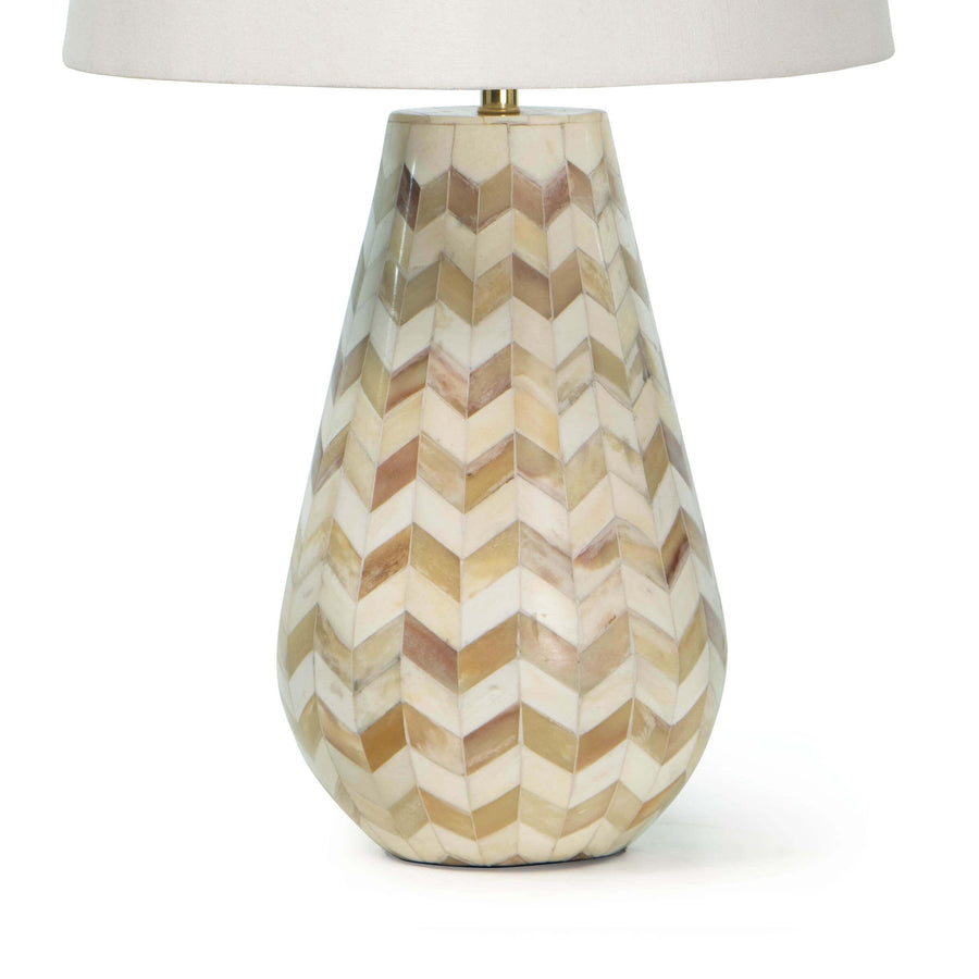 Cassia Chevron Table Lamp (Natural) - Maison Vogue