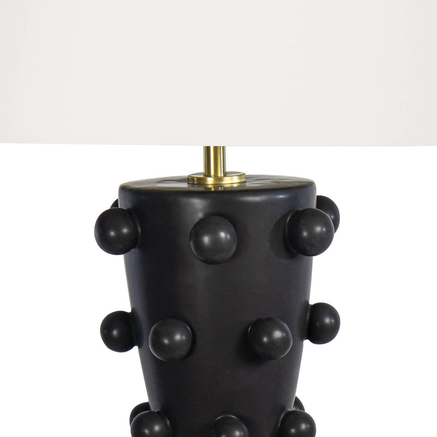Pom Pom Ceramic Table Lamp (Black) - Maison Vogue