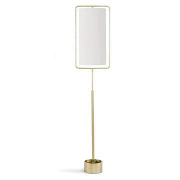 Geo Rectangle Floor Lamp (Natural Brass) - Maison Vogue