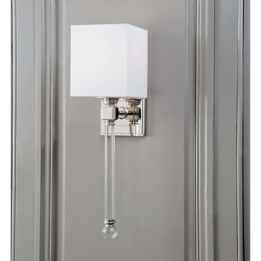 Crystal Tail Sconce (Polished Nickel) - Maison Vogue