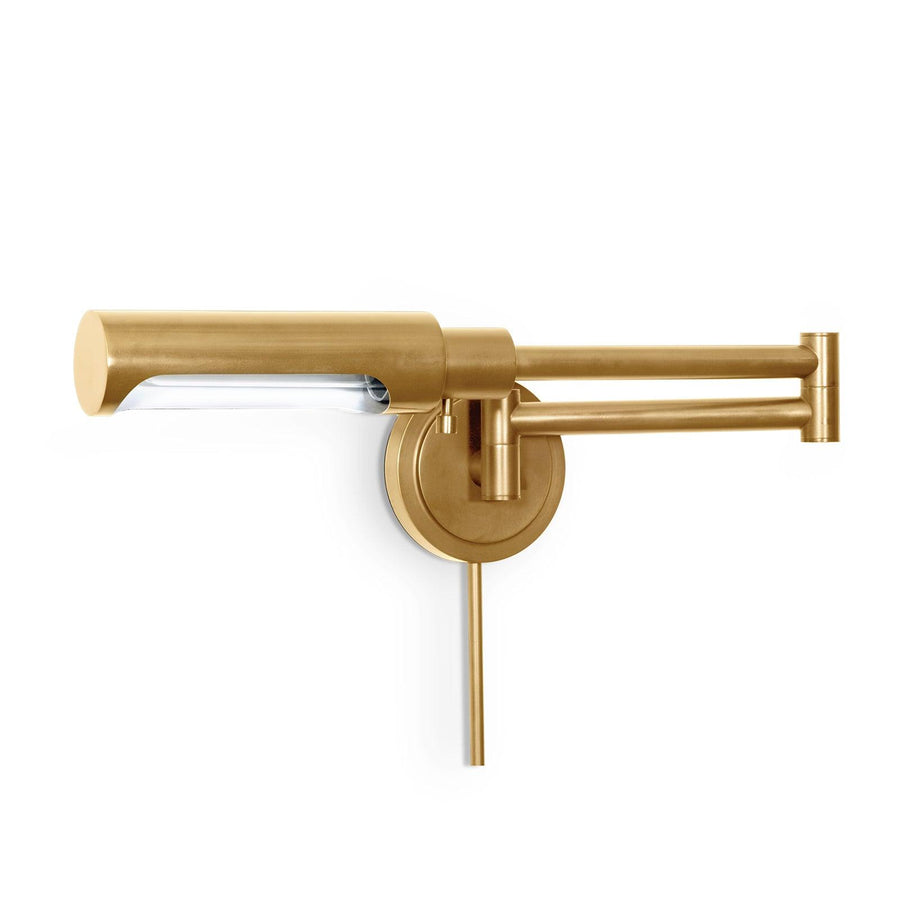 Noble Swing Arm Task Sconce (Natural Brass) - Maison Vogue