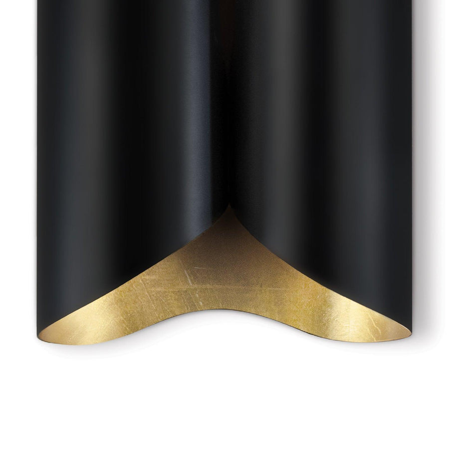Coil Metal Sconce Large (Black) - Maison Vogue