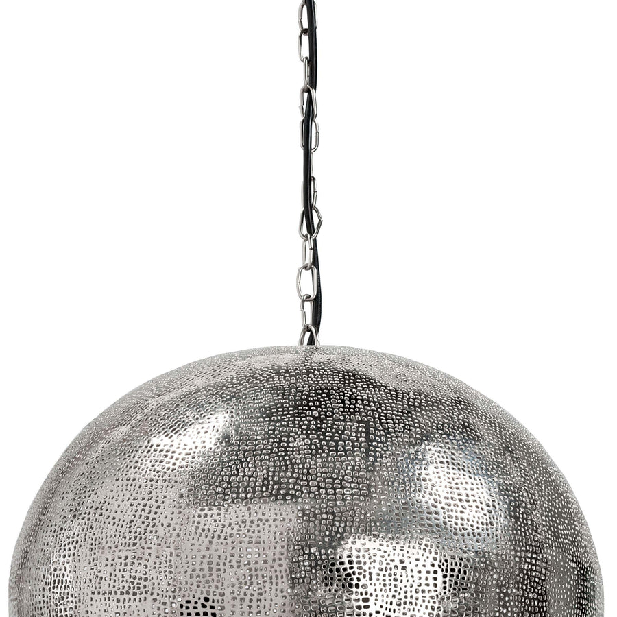 Pierced Metal Sphere Pendant (Polished Nickel) - Maison Vogue