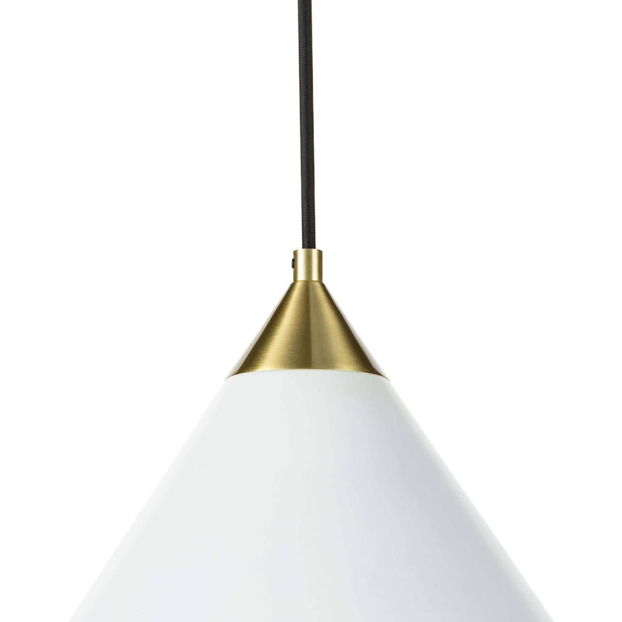 Hilton Pendant (White and Natural Brass) - Maison Vogue