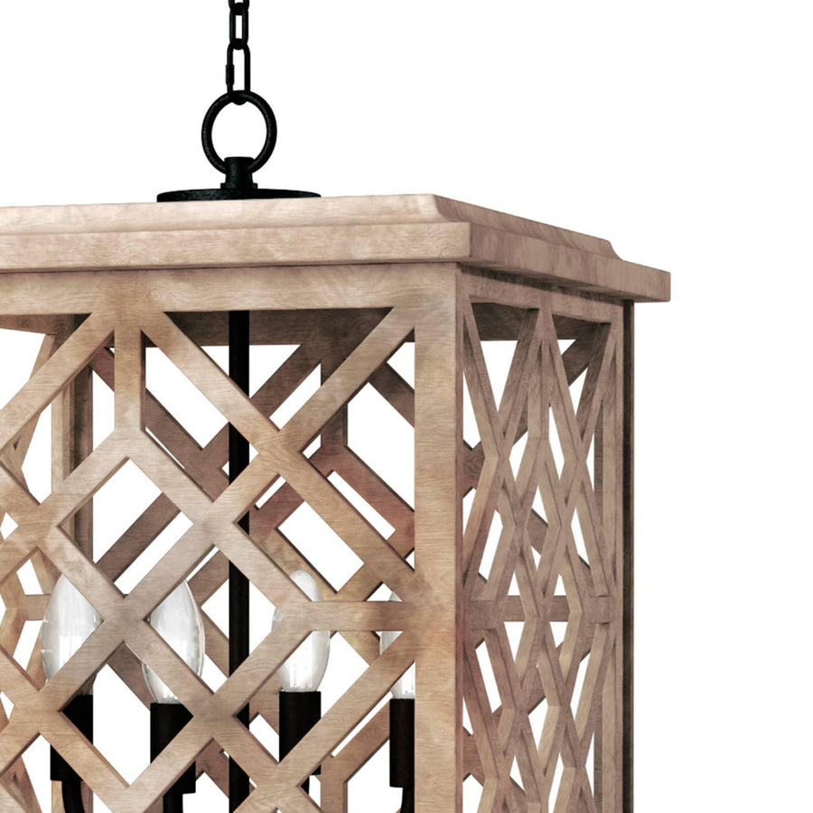 Chatham Wood Lantern (Natural) - Maison Vogue