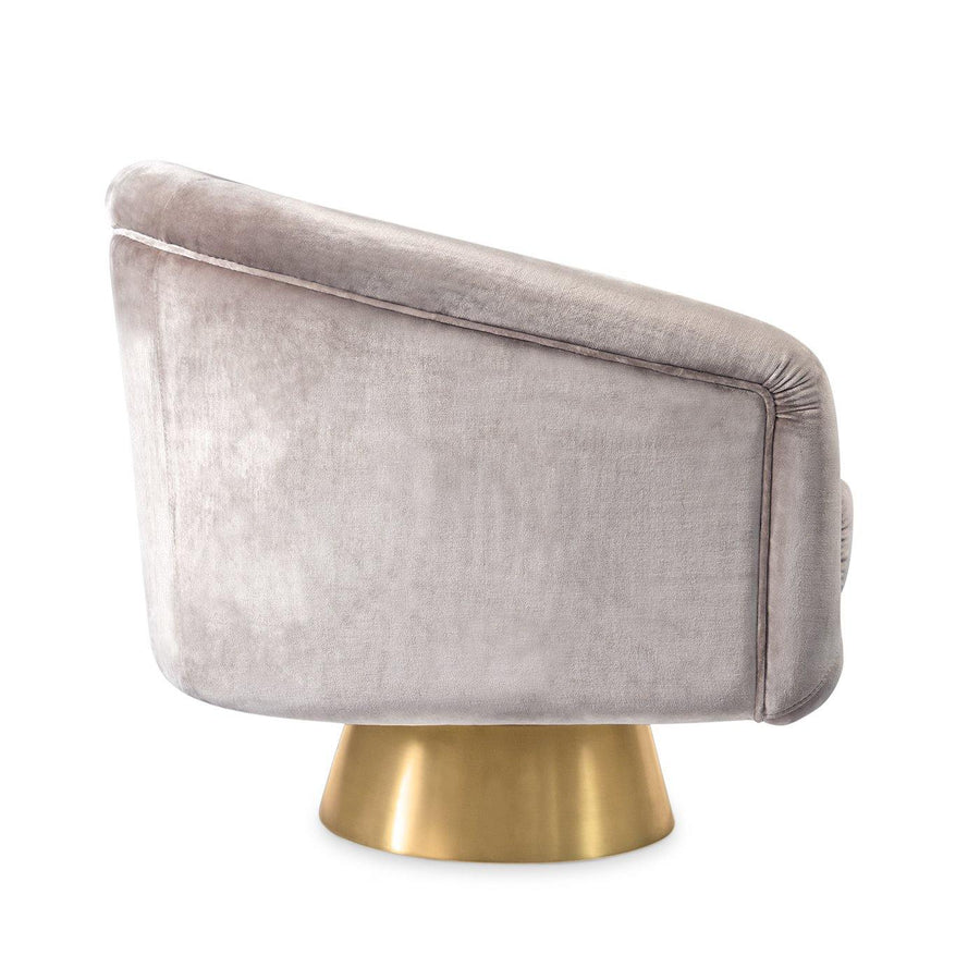 Bacharach Swivel Chair, Como /Brass - Maison Vogue
