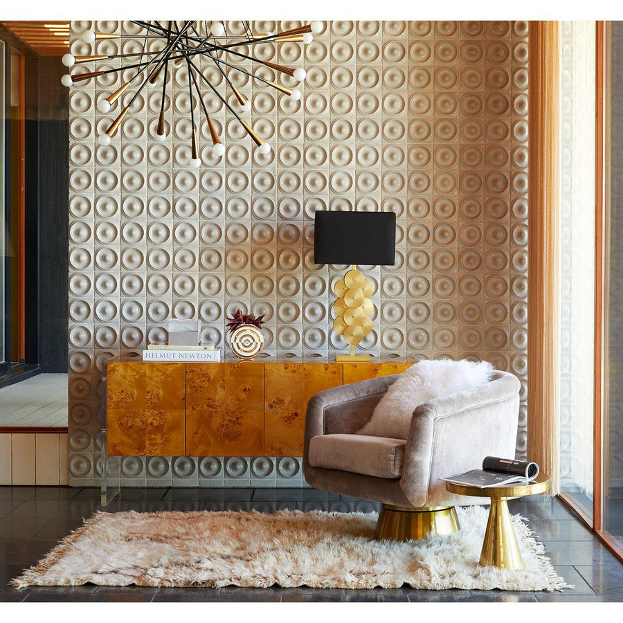 Bacharach Swivel Chair, Como /Brass - Maison Vogue