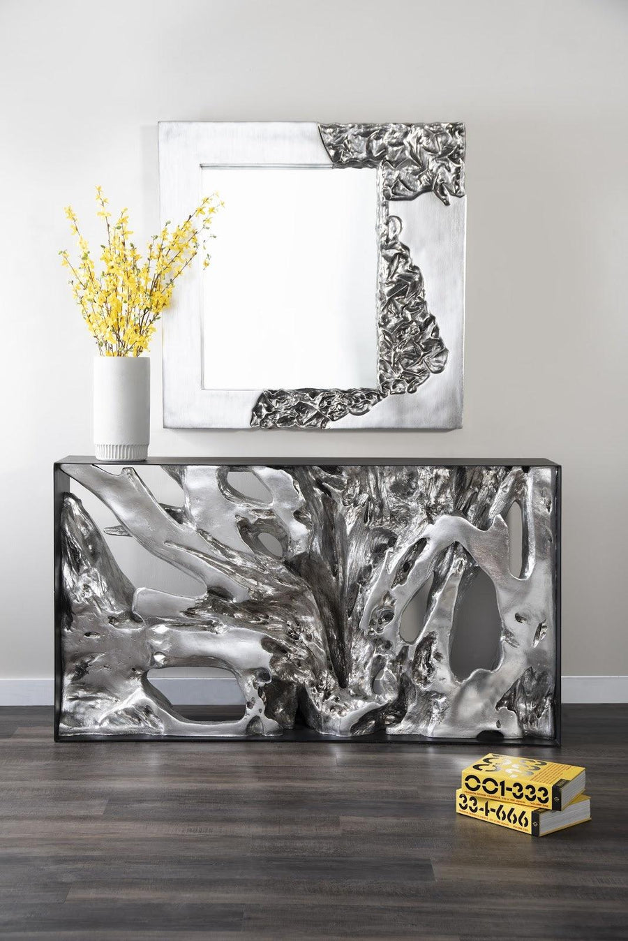 Mercury Square Silver Mirror - Maison Vogue