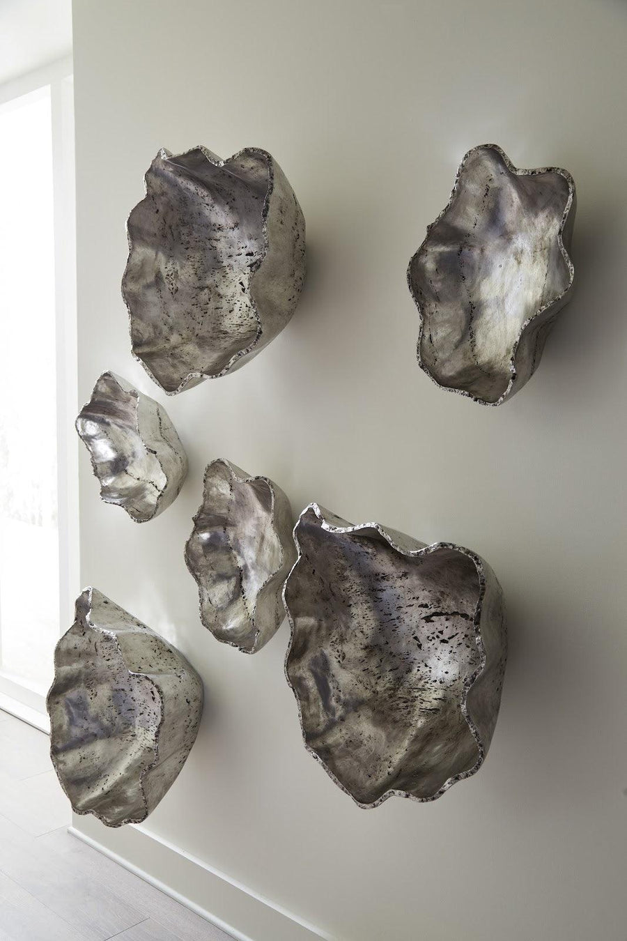 Cast Onyx Large Silver Wall Sculpture - Maison Vogue