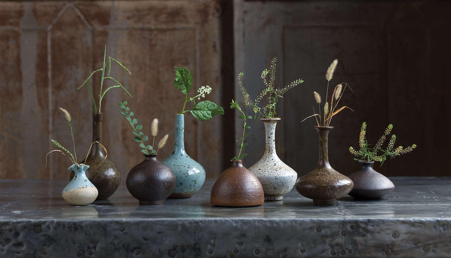 Porcelain Bud Vases (Set of 8) - Maison Vogue