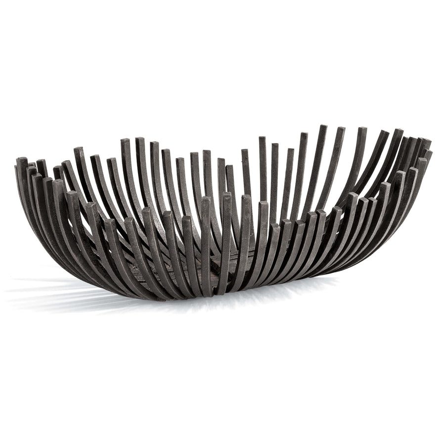 Webbed Bowl Oblong (Blackened Iron) - Maison Vogue